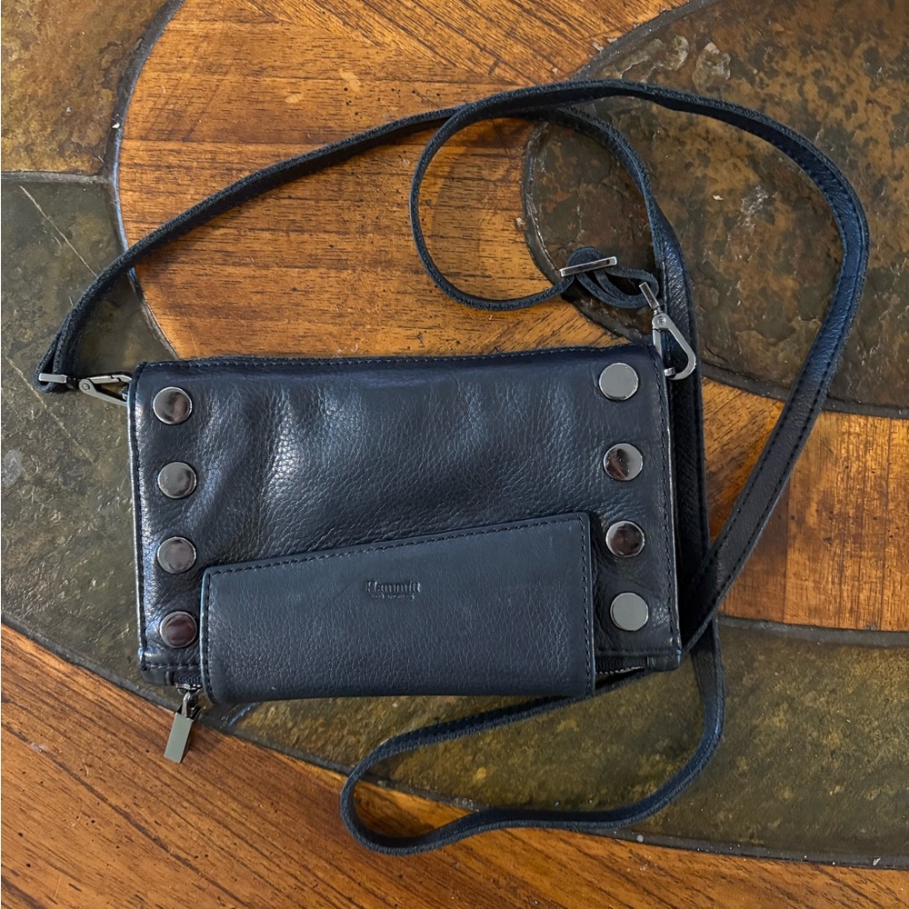 Hammitt black crossbody wallet bag